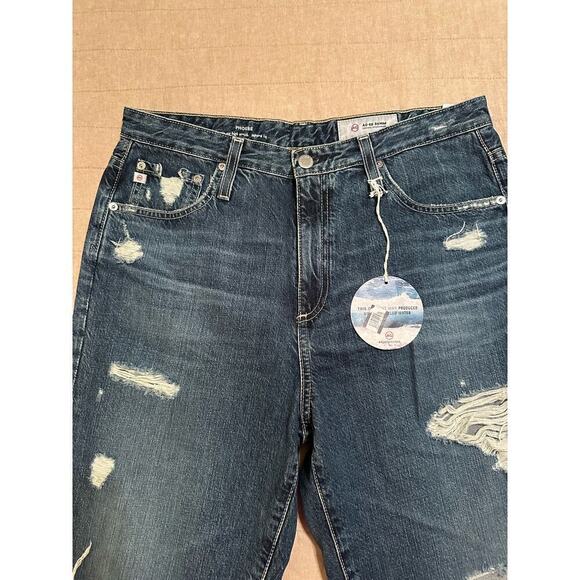 AG Womens Phoebe Vintage Distressed High-Waisted Cotton Tapered Leg Jean Size 31 - Picture 8 of 8